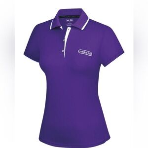 Adidas Women’s Short Sleeve Golf Polo Shirt Purple